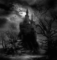 Gif animé gothique chateau